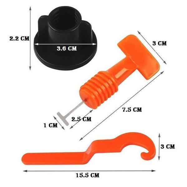 Újrafelhasználható csempekiegyenlítő készlet - Tökéletes csempekiegyenlítés (50 db)